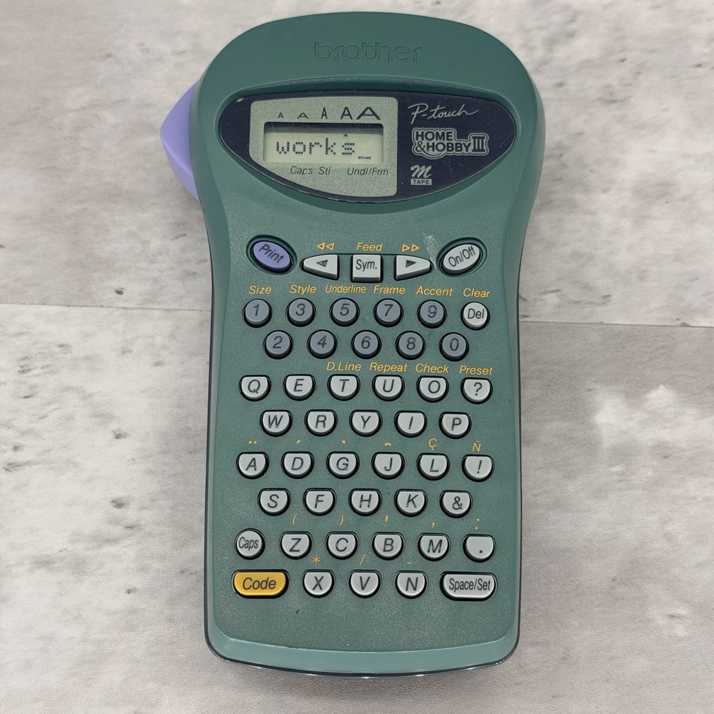 Brother P-Touch Model PT-85 Label Sticker Maker Device Home & Hobby III - Tested